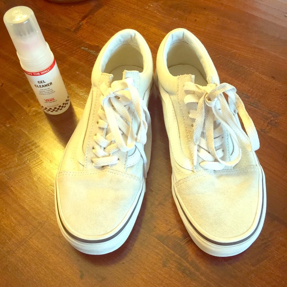 Light blue/white Suede Vans